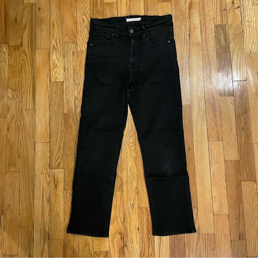 Levi’s Black 724 High Rise Straight Crop Jeans